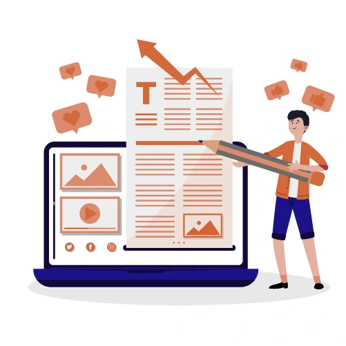 Creating high-quality content for PR SEO services to boost brand visibility.